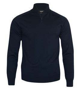 Hovedminiatyrbilde av Navy Nimbus Brighton Bomull og Nylon 1/4-Zip Strikkegenser