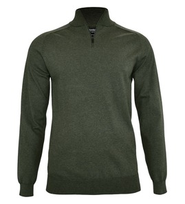 Hovedminiatyrbilde av Olive Melange Nimbus Brighton Bomull og Nylon 1/4-Zip Strikkegenser